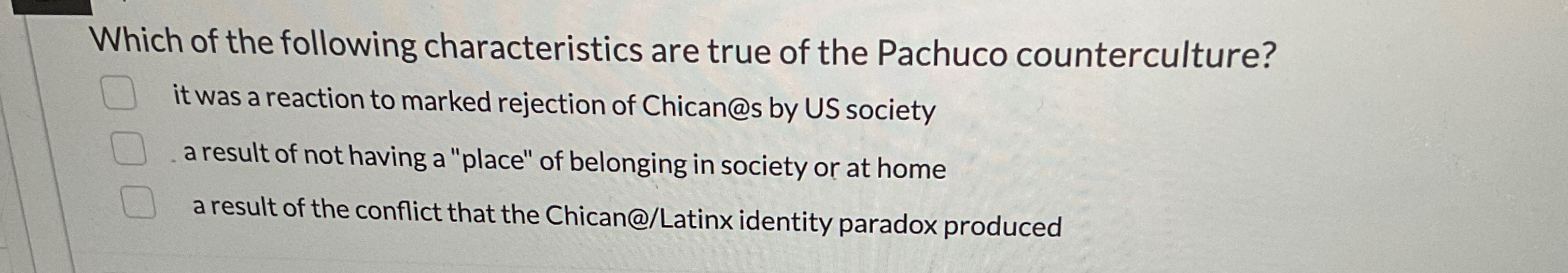 Solved Which of the following characteristics are true of | Chegg.com