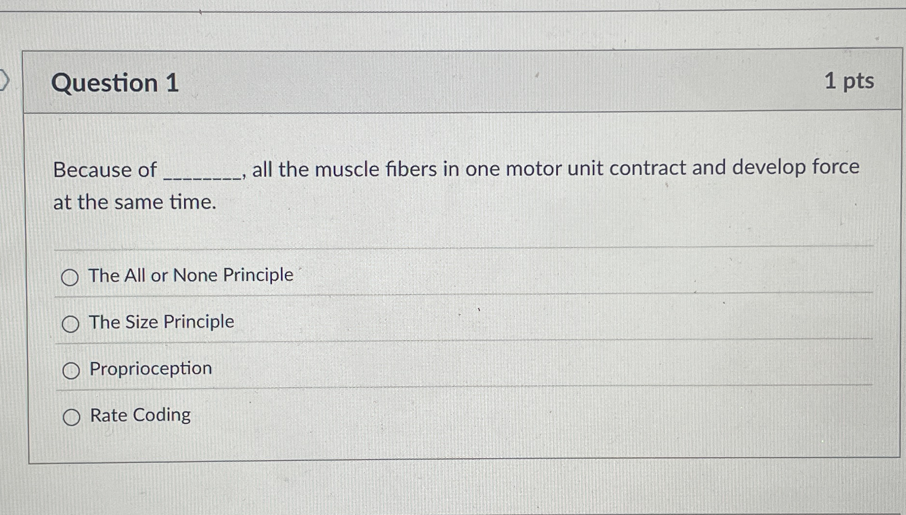 Solved Question 11 ﻿ptsBecause of q, ﻿all the muscle fibers | Chegg.com