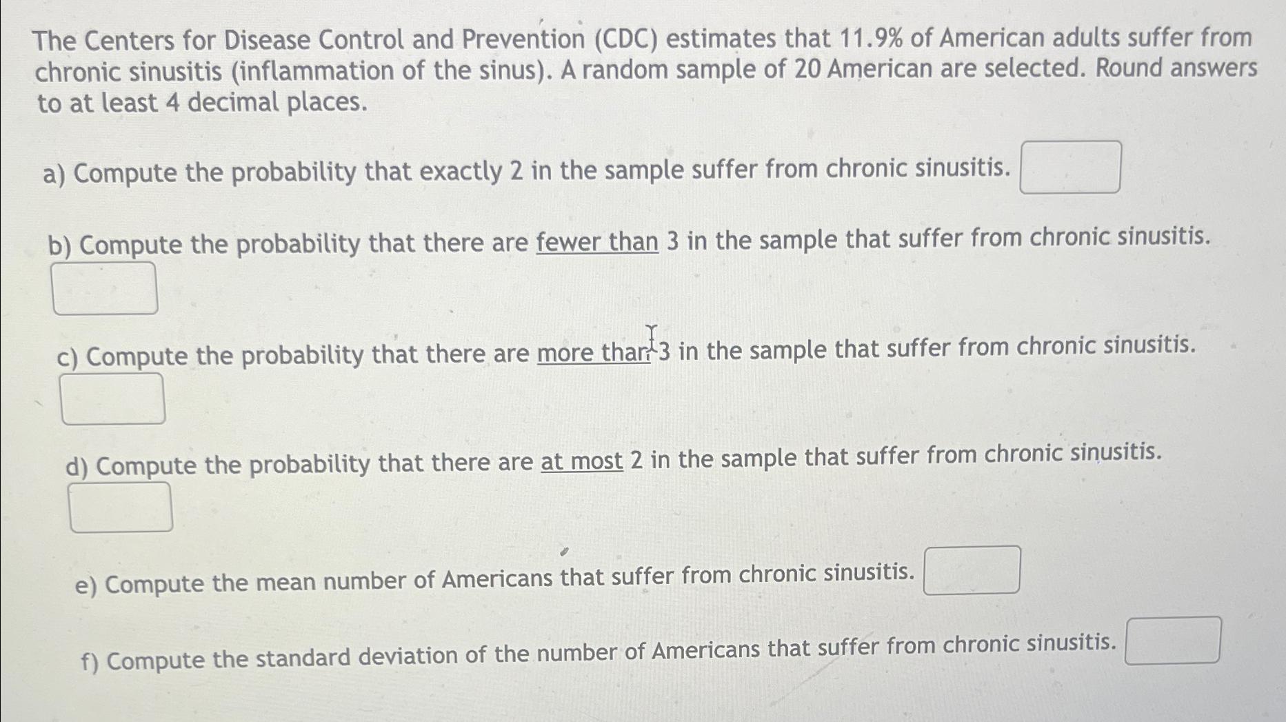 Solved The Centers For Disease Control And Prevention (CDC) | Chegg.com