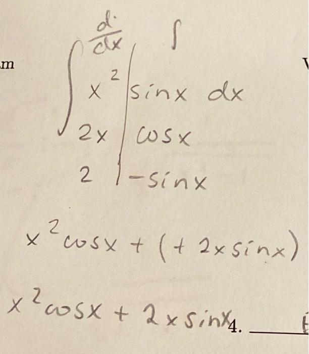 Solved 6 Pts Evaluate ∫x2sinxdx A X2sinx2xcosx−2sinxc 7899