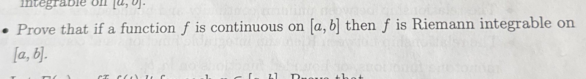 Prove That If A Function F Is Continuous On A B Chegg Com