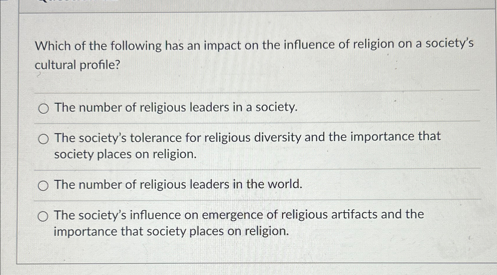 Solved Which of the following has an impact on the influence | Chegg.com