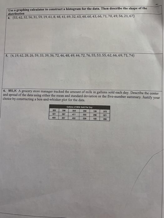 Solved Use a graphing calculator to construct a histogram | Chegg.com