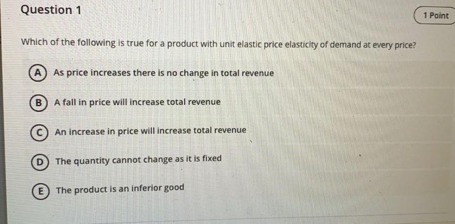 Solved Which of the following is true for a product with | Chegg.com
