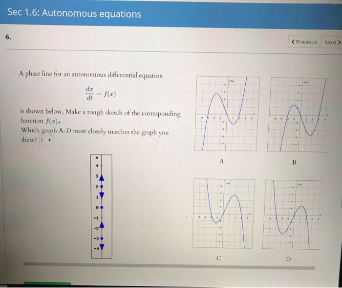 Solved Sec 1 6 Autonomous Equations A Chegg