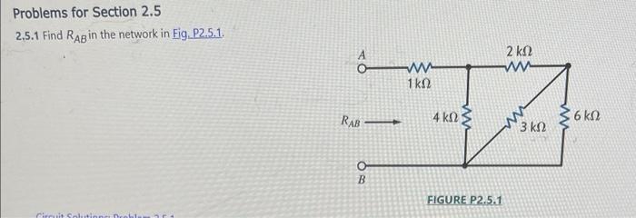 Solved Problems for Section 2.5 2.5.1 Find RAB in the | Chegg.com