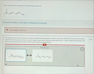 Solved Draw resonance structures for the following | Chegg.com