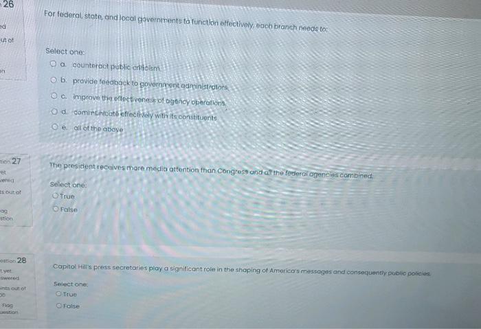 Solved 26 For federal, state, and local governments to | Chegg.com