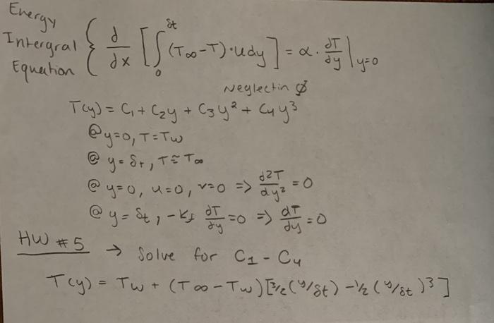 Solved Evergy Intergral Et Dt Dy Equation Neglectin O Tcy Chegg Com