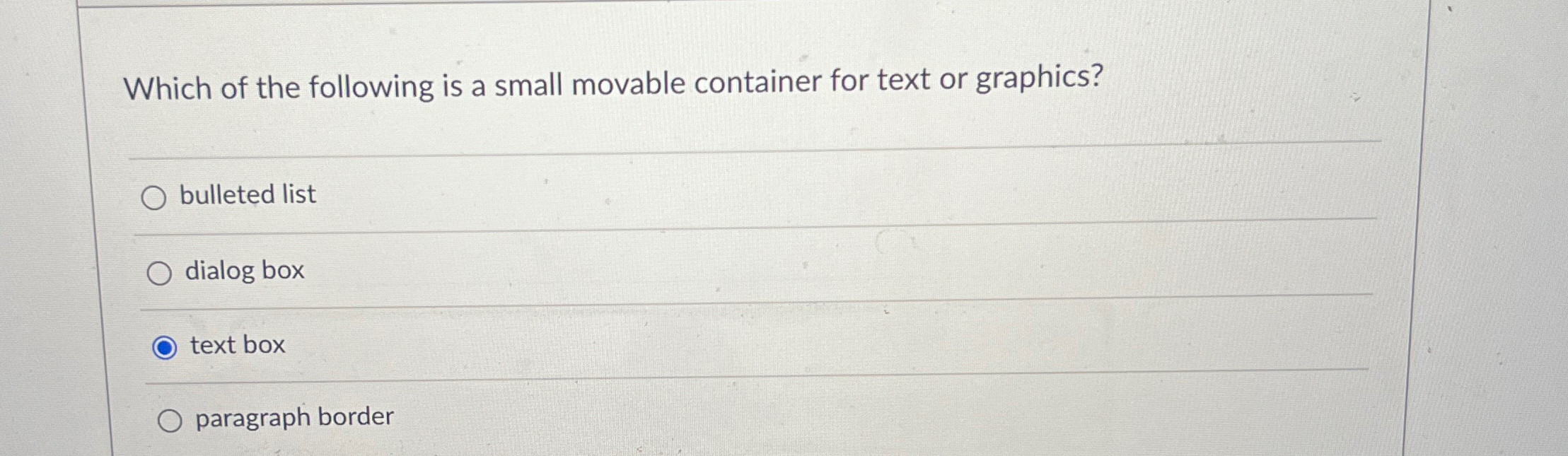 Solved Which of the following is a small movable container | Chegg.com