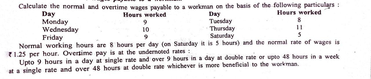 Solved 9 Calculate the normal and overtime wages payable to | Chegg.com