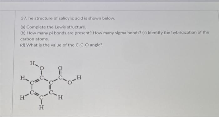 salicylic acid lewis structure