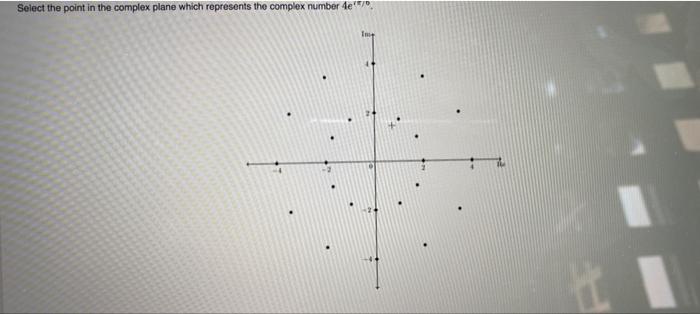 Solved Select the point in the complex plane which | Chegg.com