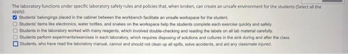 The laboratory functions under specific laboratory safety rules and policies that, when broken, can create an unsafe enwironm