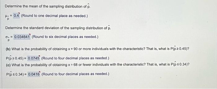Solved Describe the sampling distribution of p^. Assume the | Chegg.com