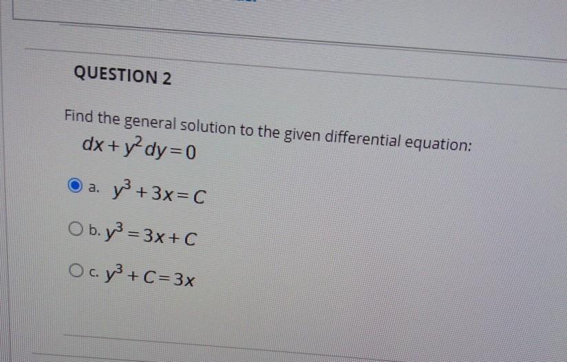 Solved Question 9 Find A Particular Solution For Y 2y E Chegg Com