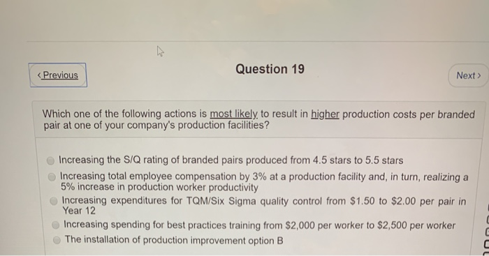 Solved Question 19 Which one of