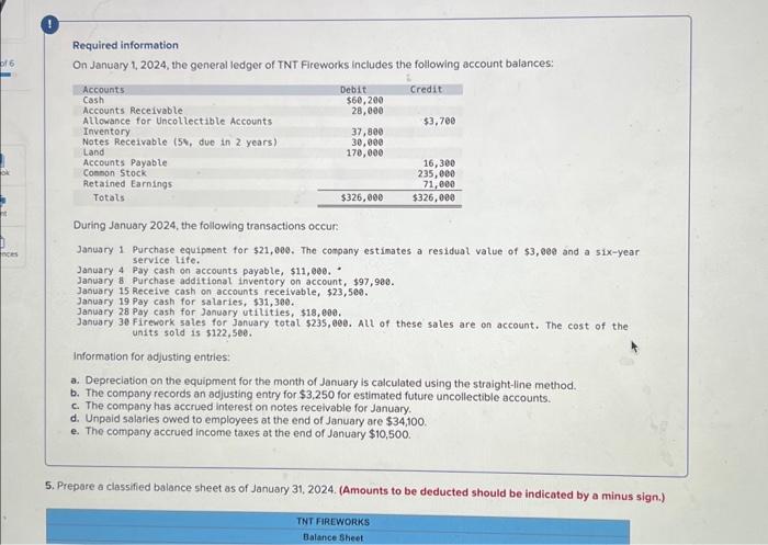 Solved Required Information On January 1 2024 The General Chegg Com   Image