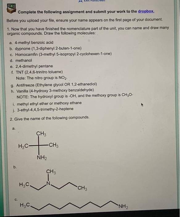 Solved Complete the following assignment and submit your | Chegg.com