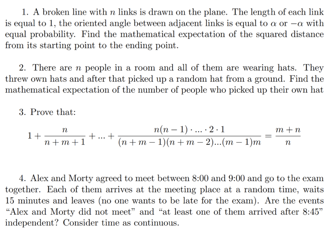 Solved 1. ﻿A broken line with n ﻿links is drawn on the | Chegg.com