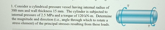 Solved Consider a cylindrical pressure vessel having | Chegg.com