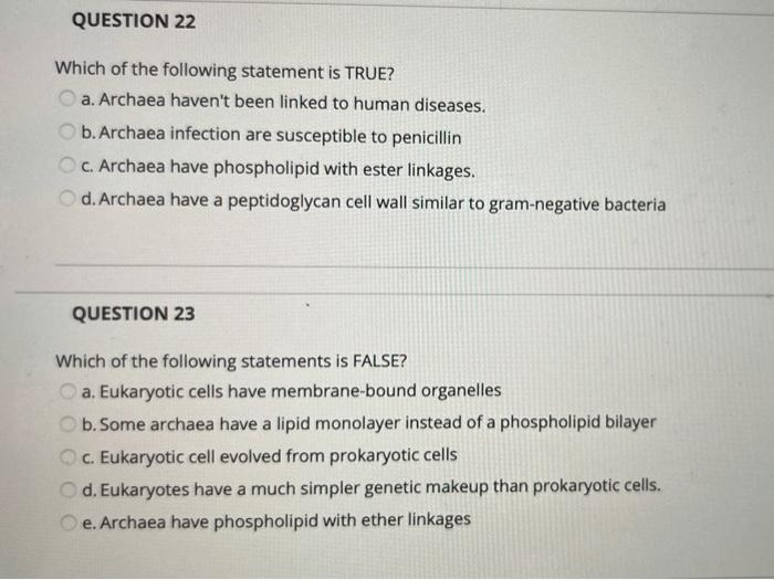 Solved QUESTION 22 Which of the following statement is TRUE?