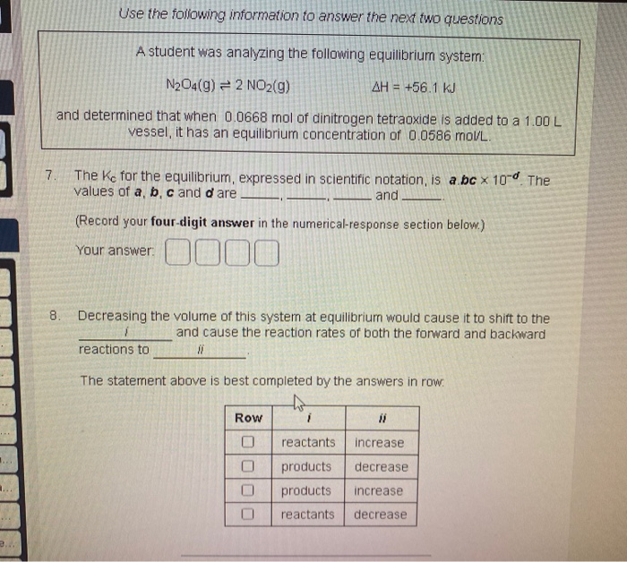 Solved Use the following information to answer the next two | Chegg.com