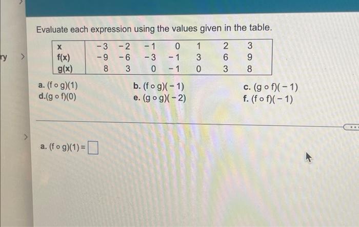 Solved Evaluate each expression using the values given in | Chegg.com