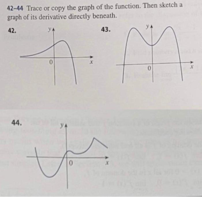 Solved 42-44 Trace or copy the graph of the function. Then | Chegg.com