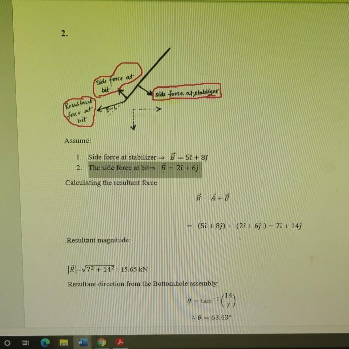 Solved I was asked to find the Resolution of forces in this | Chegg.com