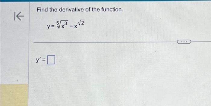 find the derivative of sqrt 2x 2 3x 5