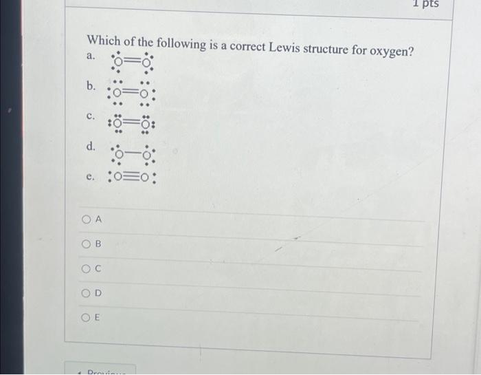 Which of the following is a correct Lewis structure | Chegg.com