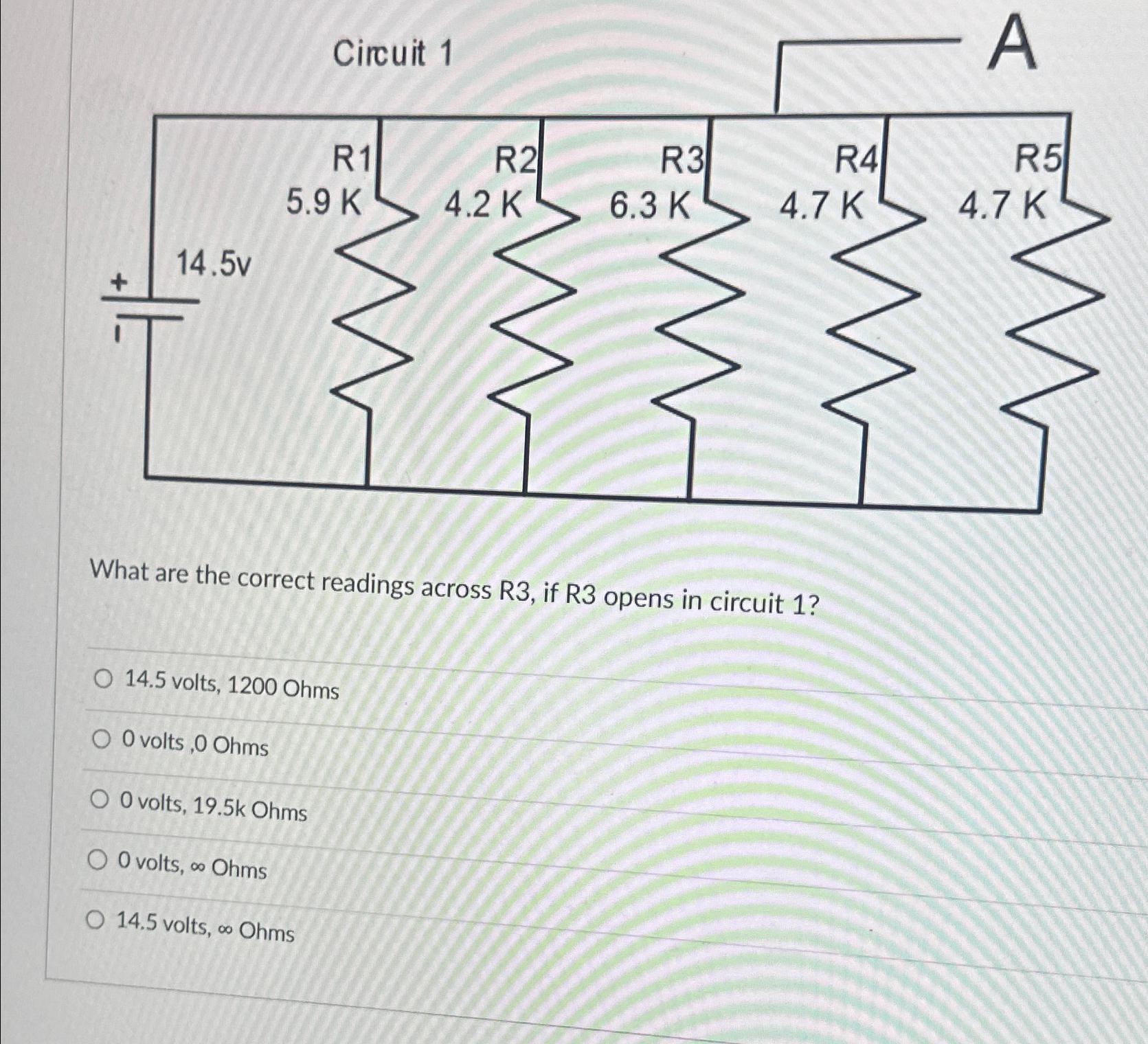 What are the correct readings across R3, ﻿if R3 | Chegg.com