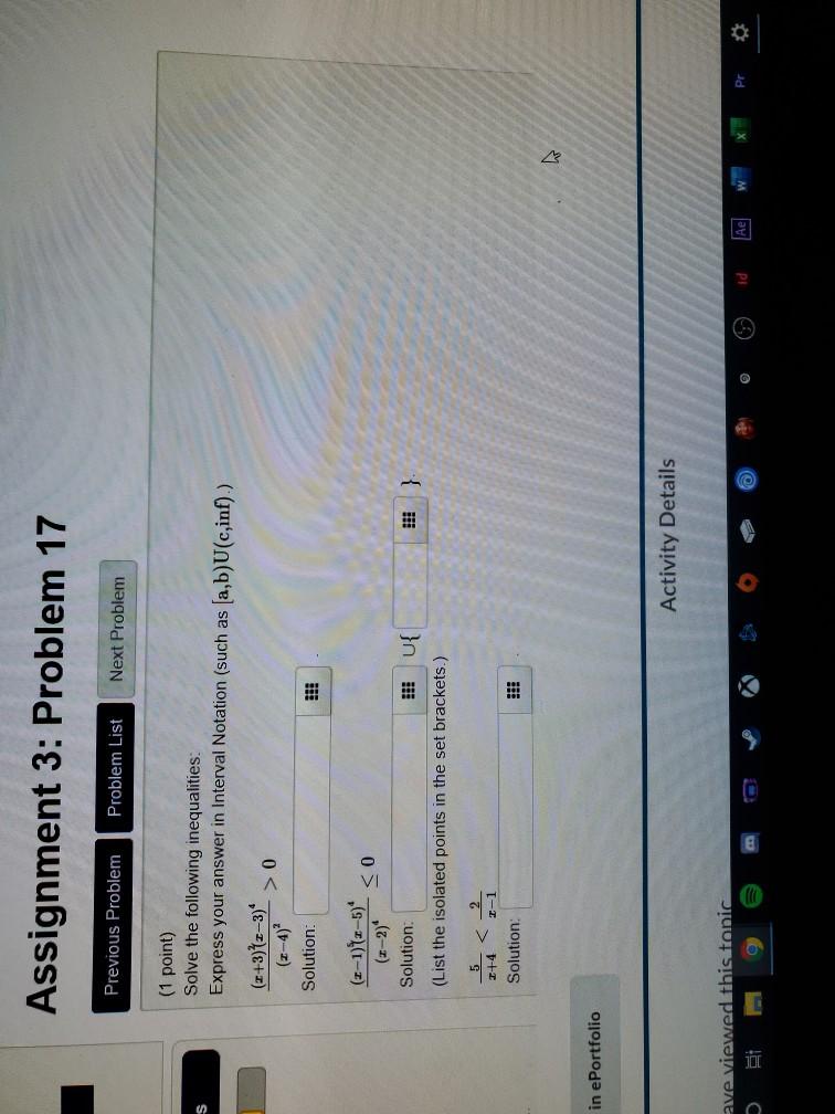 Solved Assignment 3: Problem 17 Previous Problem Problem | Chegg.com