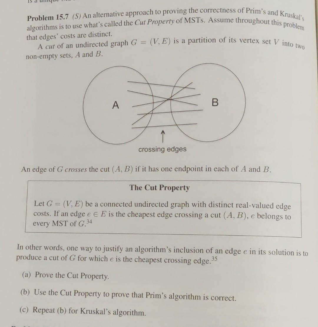 Solved Problem 15.7 (S) An Alternative Approach To Proving | Chegg.com