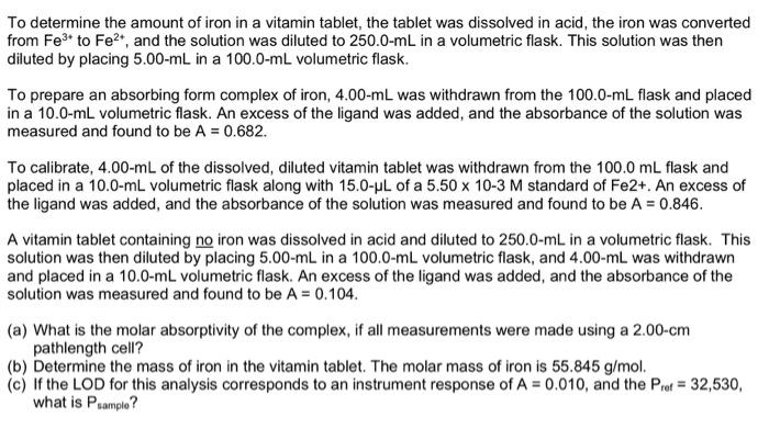 A different brand of iron tablet was analysed by Hitration with 0.0093  mol.L potassium dichromate via the 