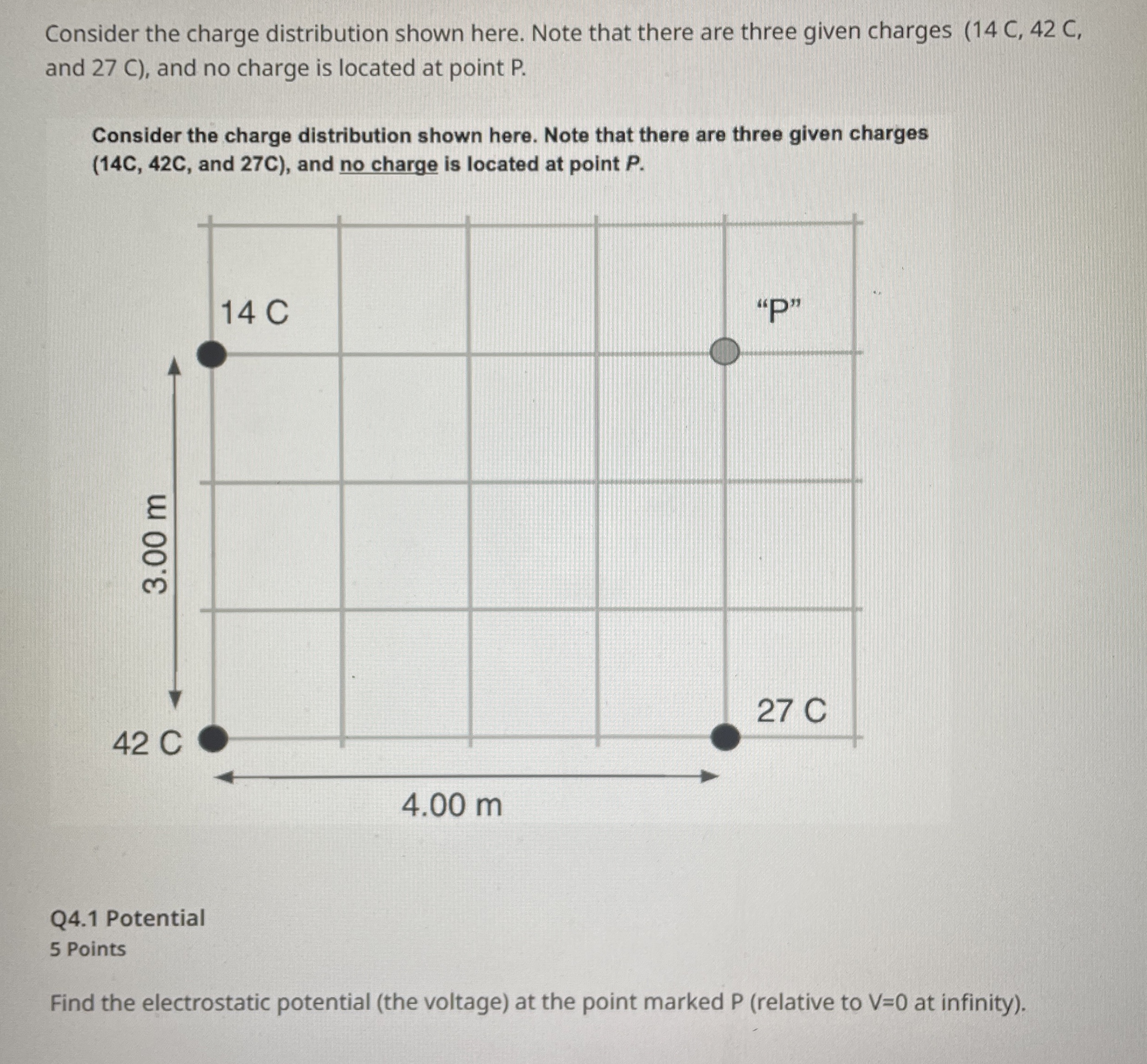 Solved Consider the charge distribution shown here. Note | Chegg.com