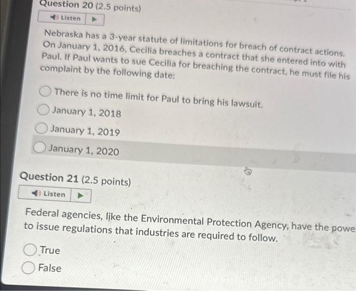 Nebraska has a 3year statute of limitations for
