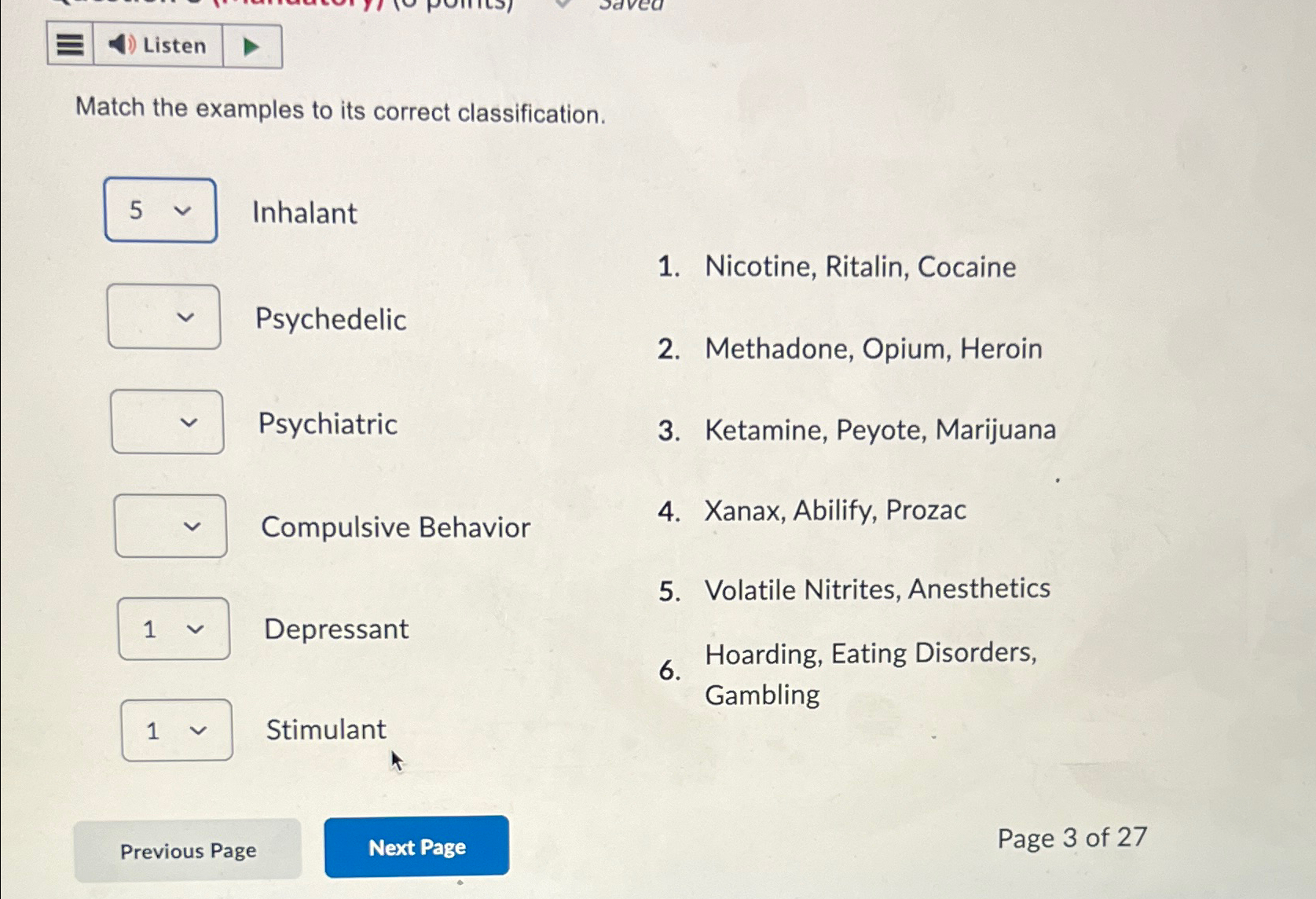 Solved Match the examples to its correct | Chegg.com