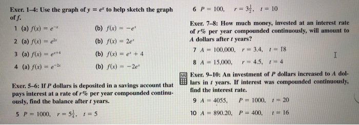 Solved 6 P 100 R 3 1 10 Exer 1 4 Use The Graph Chegg Com