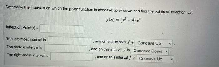 Solved Determine the intervals on which the given function | Chegg.com