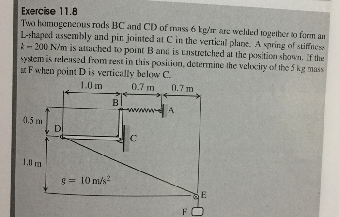 Solved Exercise 11 8 Two Homogeneous Rods And Cd Of Mass Chegg Com