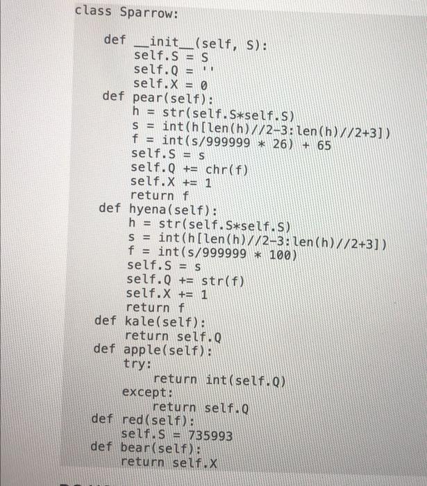 Solved Copy the class in the box below into your Python | Chegg.com