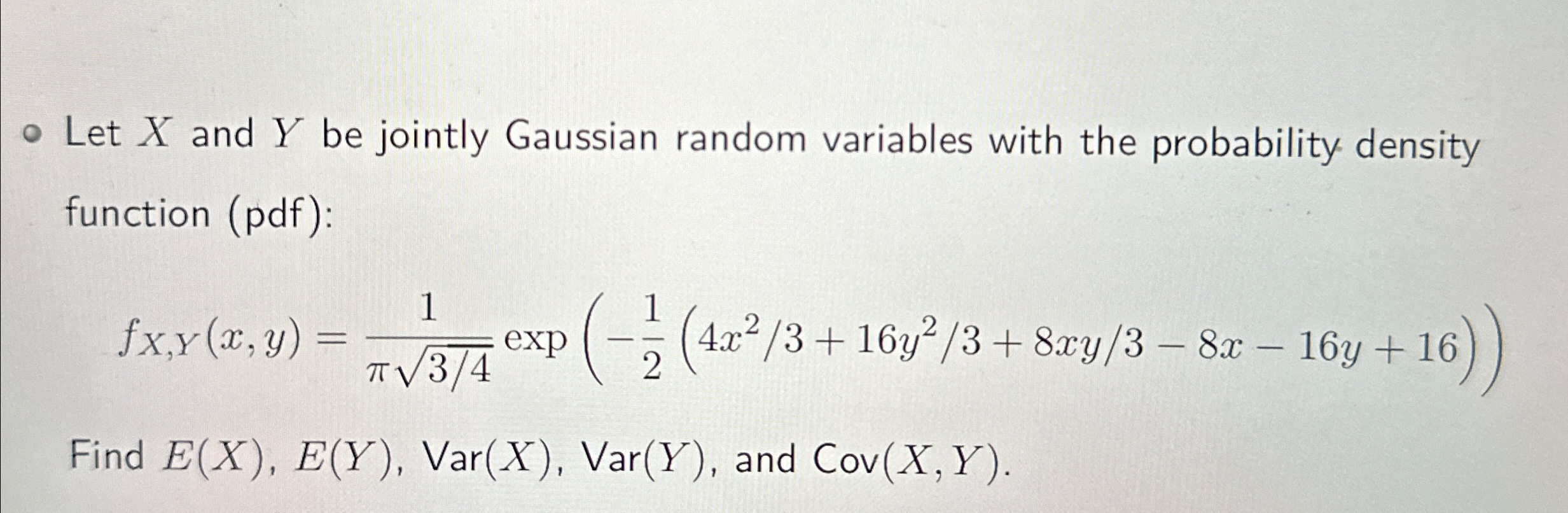 Solved Let X ﻿and Y ﻿be Jointly Gaussian Random Variables 0580