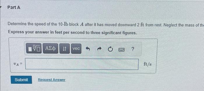 Solved The 20−lb Block B Rests On The Surface Of A Table | Chegg.com