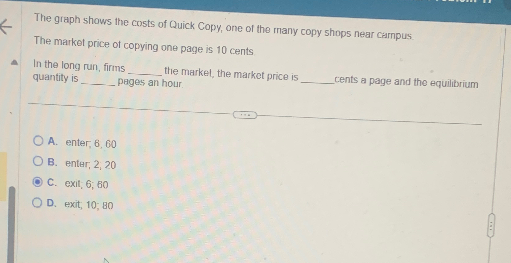 Solved The graph shows the costs of Quick Copy, one of the | Chegg.com