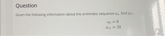 Solved Question Given the following information about the | Chegg.com