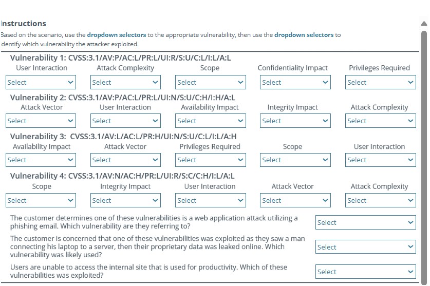 Solved InstructionsBased on the scenario, use the dropdown | Chegg.com