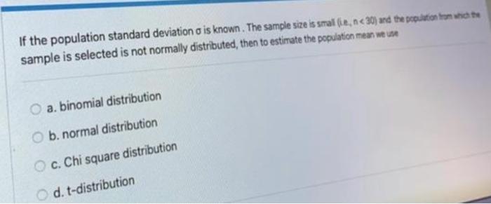 Solved If the population standard deviation o is known. The | Chegg.com