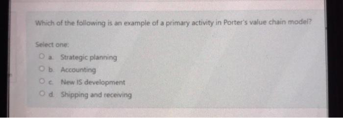 Solved Which of the following is an example of a primary | Chegg.com
